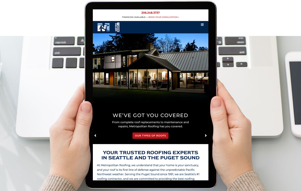 Metropolitan Roof Responsive Website