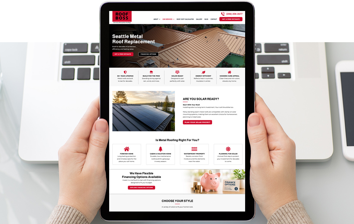 ROOF BOSS Responsive Website