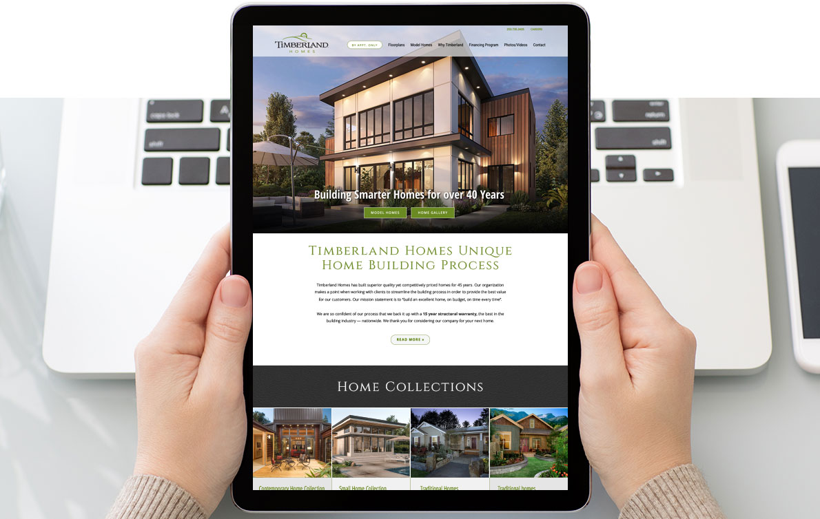 Timberland Homes Responsive Website